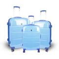 J World Sky Blue 'Vanesta' 3-piece Polycarbonate Spinner Luggage Set