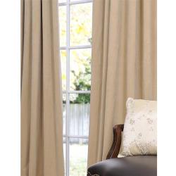 Signature Wheat Velvet 84-inch Blackout Curtain Panel