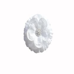 Bow Clippeez 2 Envy White Pearl Cluster Boutique Flower Clip 