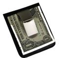 Castello 'Romano' Black Leather Money Clip
