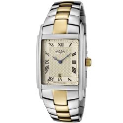 Rotary Men's Champagne Textured Dial Two-tone Watch
