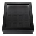 Collectors 12-slot Black MDF Watch Box