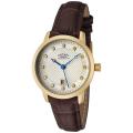 Rotary Women's Brown Leather White Crystal Watch