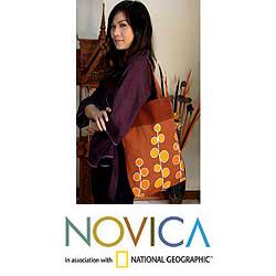 Cotton 'Wild Orange' Tote Bag (Thailand)