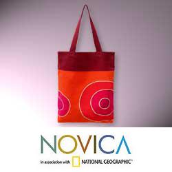 Cotton 'Orange Zest' Tote Bag (Thailand)