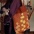 Cotton 'Wild Orange' Tote Bag (Thailand)