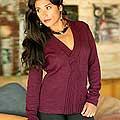 Alpaca Wool 'Wine Bouquet' Sweater (Peru)