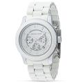 Michael Kors Women's White Oversized Dial Watch