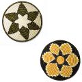 Set of 2 Imigwegwe Plant Fibers Olive and Tea Plateau Baskets (Rwanda)