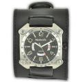 Nemesis Men's Black Calendar Leather Band Watch