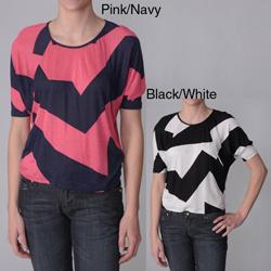 Coolwear Junior's Geometric Pattern Short-sleeve Top