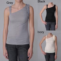 Coolwear Junior's Asymmetric Neck Knit Top