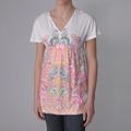 Journee Collection Junior's Mixed Print Short-sleeve Tunic Top