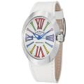 Locman Women's 'Glamour' Stainless Steel and Leather Quartz Watch