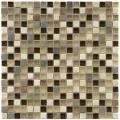 SomerTile 11.75x11.75-in Reflections Mini 9/16-in Nassau Glass/ Stone Mosaic Tile (Pack of 10)