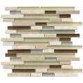 SomerTile 11.75x11.75-in Reflections Piano York Glass/ Stone Mosaic Tile ...