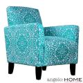 angelo:HOME Sutton Modern Damask Turquoise Blue Arm Chair