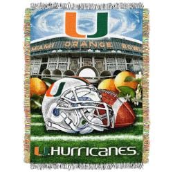 Northwest Miami Hurricanes Homefield Tapestry Throw