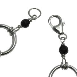 Pearls For You Black and White 3-Strand Freshwater Pearl Bracelet (6-7 mm)