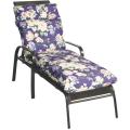 Pia Floral Outdoor Purple Chaise Lounge Chair Cushion