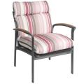 Mia Stripe Outdoor Mauve/ Red Chair Cushion