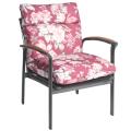 Mia Floral All-weather Outdoor Mauve/ Red Chair Cushion