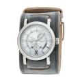 Nemesis Men's Classic Charcoal Racing Meter Leather Band Watch