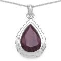 Sterling Silver Genuine Ruby Necklace