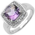 Sterling Silver Topaz and Amethyst Ring