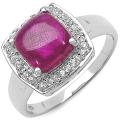 Sterling Silver Topaz and Ruby Ring