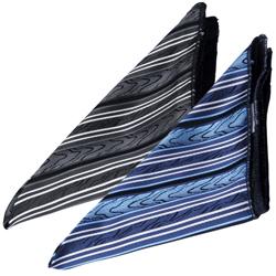 Boston Traveler Men's Striped Tie Hanky Set