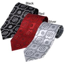 Boston Traveler Men's Retro Print Tie Hanky Set