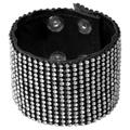 Journee Collection Women's Rhinestone Embellished Snap Bracelets