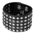 Journee Collection Women's Rhinestone and Stud Accent Snap Bracelets