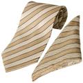 Boston Traveler Men's Striped Tie Hanky Set