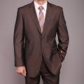 Giorgio Fiorelli Men's Brown Micro-stripe 2-button Suit