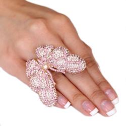 Papillion Rhinestone Butterfly Ring