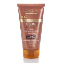 L'Oreal 5-ounce Sublime Bronze Deep Natural Self-Tanning Lotions (Pack of 4)