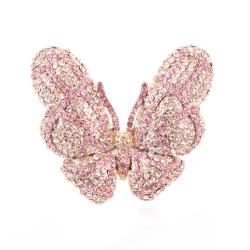 Papillion Rhinestone Butterfly Ring