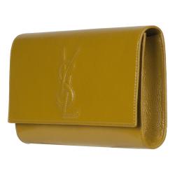 ysl yellow patent leather clutch bag  