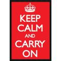 Vintage Repro 'Keep Calm (Red)' Framed Art Print