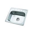 Stainless Steel 25-inch Self-rimming Single-bowl Kitchen Sink