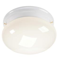 Transitional White 2-light Flush Sconce