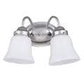 Transitional 2-light Chrome Bath Wall Sconce