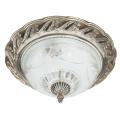 Transitional 2-light Antique Brass Flush-mount Fixture