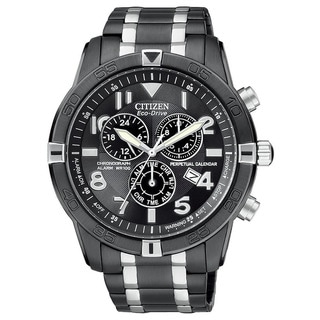Citizen Men's Black Ion-plated Eco-Drive Watch