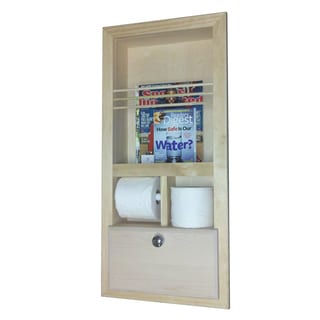 toilet paper magazine rack recessed storage wood bathroom cubby double holder wg overstock plans wayfair woodworking hardware wooden