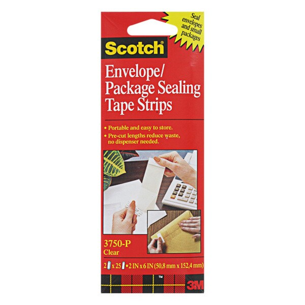 Scotch Envelope/ Package Clear Sealing Tape Strips