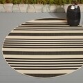 Safavieh Black/ Bone Indoor Outdoor Rug