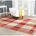 Safavieh Red/ Bone Indoor Outdoor Rug